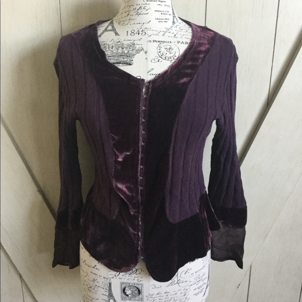 💜Nordstrom Ribbed Cotton & Silk Cardigan💜
